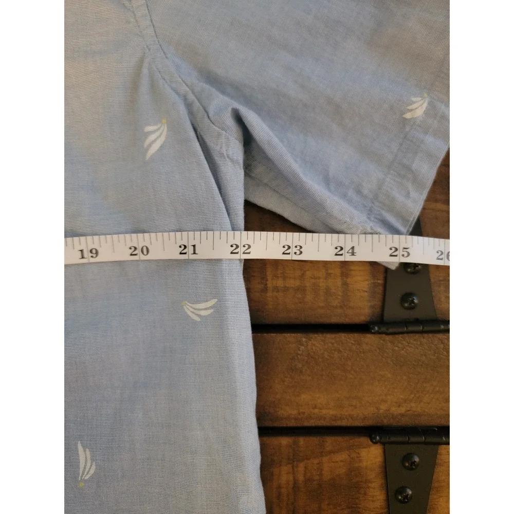 Billabong Mens Short Sleeve Button Up Sailboat Print Tailored‎ Fit Stretch XL